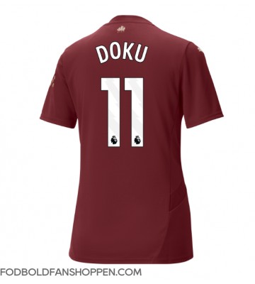 Manchester City Jeremy Doku #11 Tredjetrøje Dame 2024-25 Kortærmet